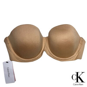 Calvin Klein Constant Strapless Bra – Nude, Lightly Lined, Size 32D, NWT